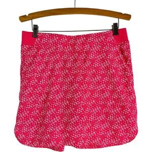 Cypress Club pink coral white dots tennis golf athletic activewear skirt medium